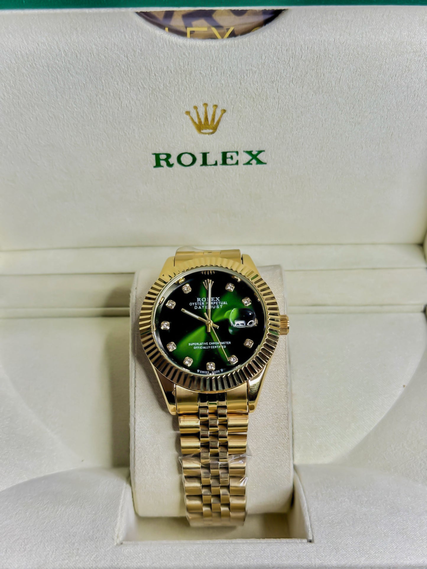 Royale Date Just Golden - Green Dial Edition
