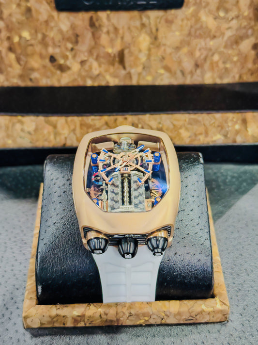 J&Co Bugatti Chiron Skeleton - White Master Edition