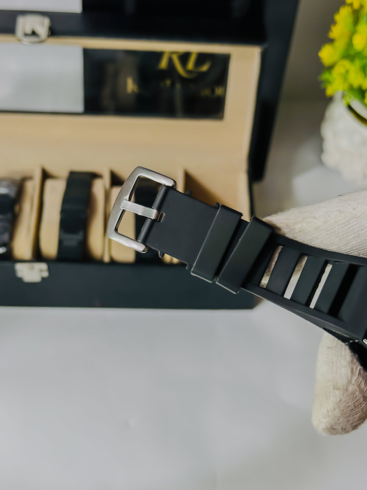 RM Premium Skeleton - Black Strap Watch