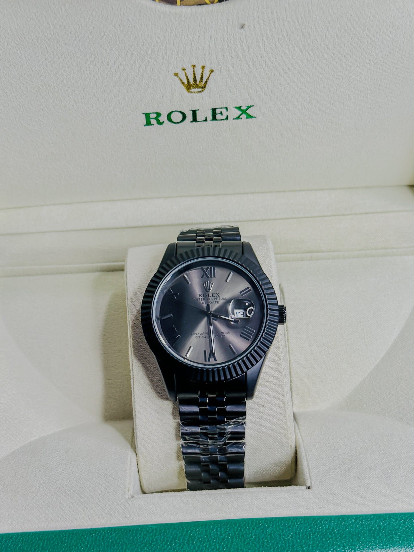 Royale Date Just - Black Roman Dial