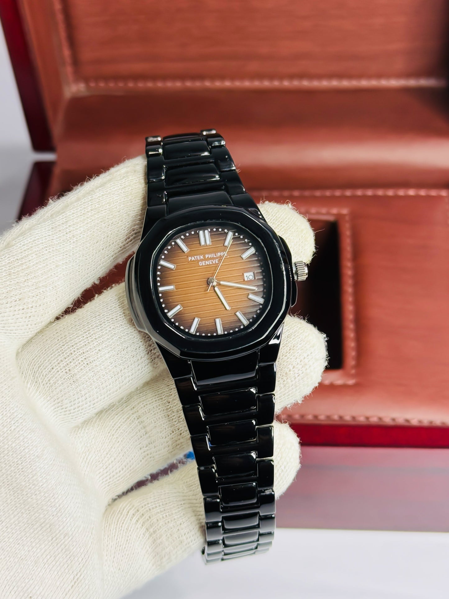 PP Geneve Black - Brown Dial