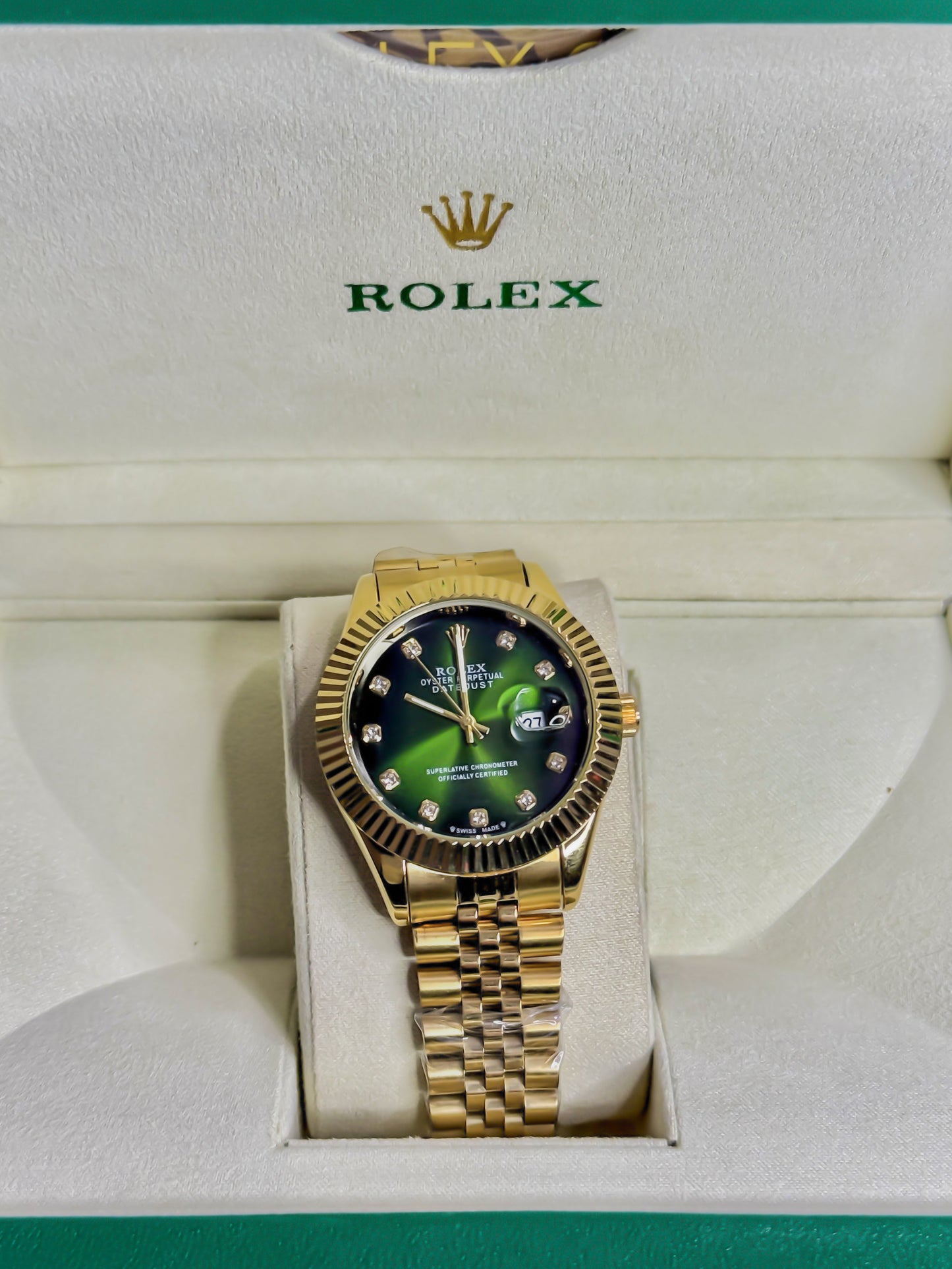 Royale Date Just Golden - Green Dial Edition