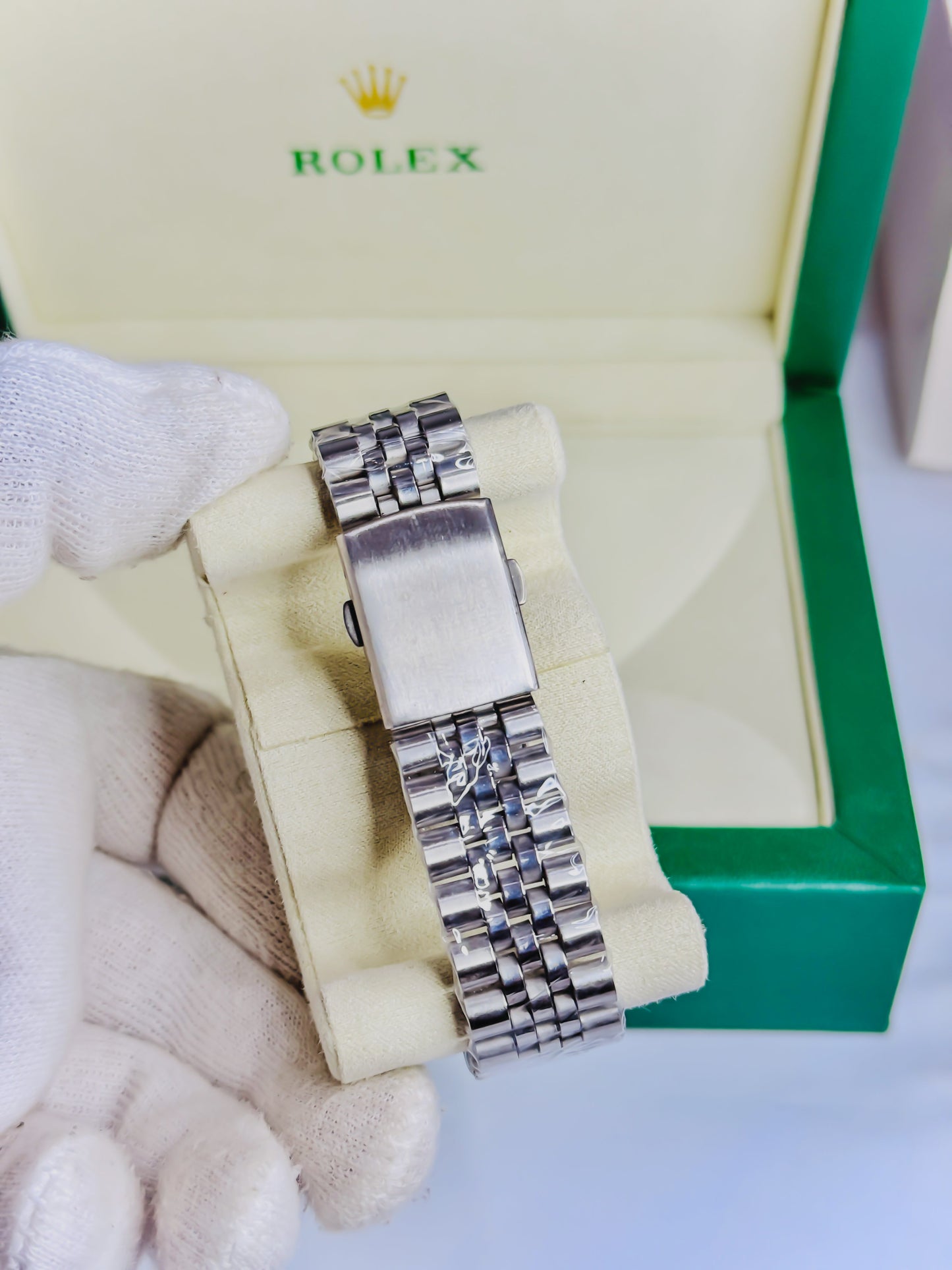 Date Just Silver - Blue Dial - Diamond Bezel