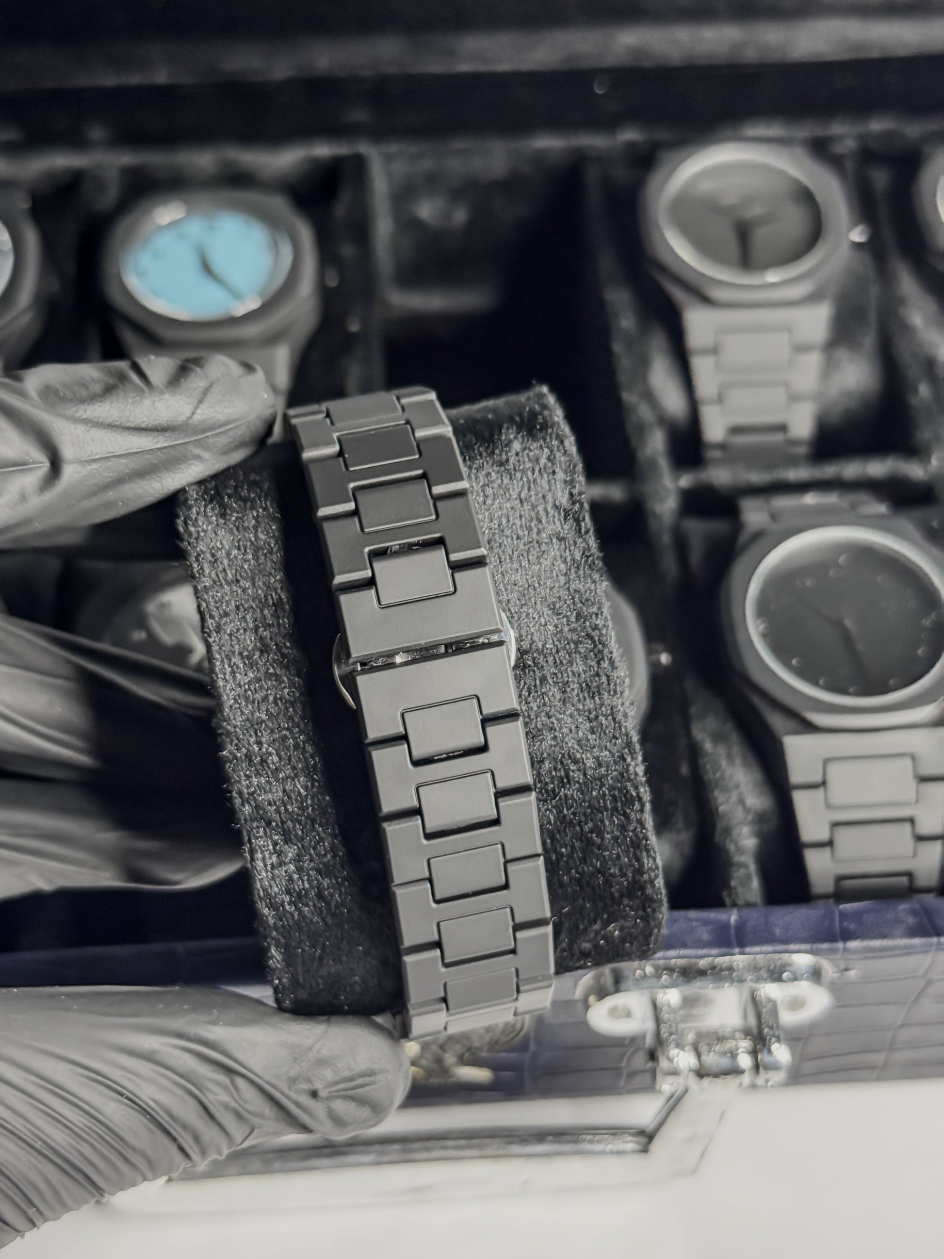 Arabic Aura Watch Blue & White Dial