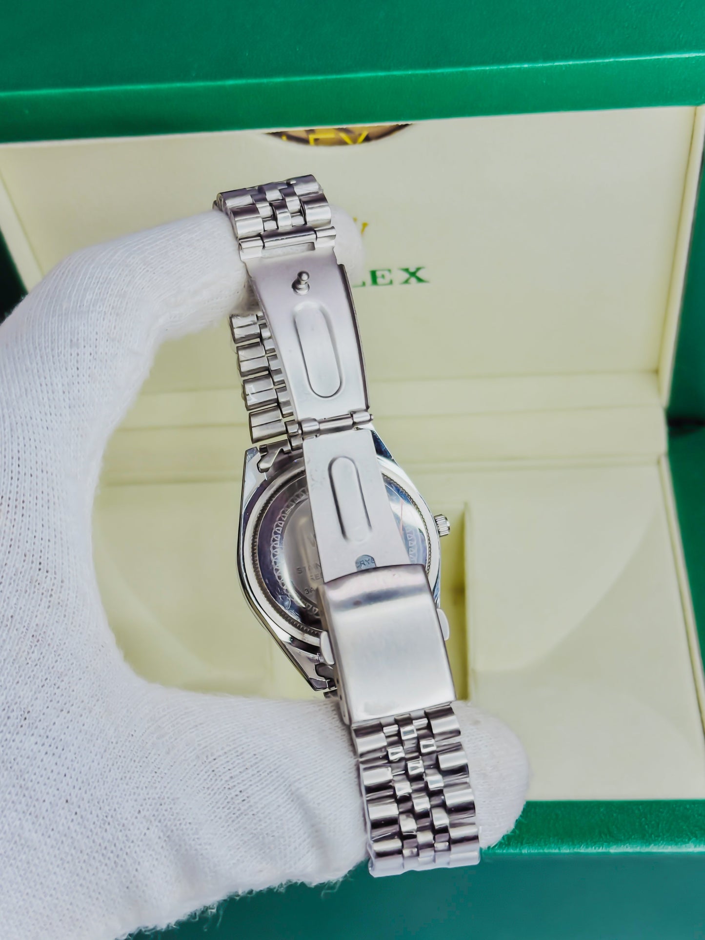 Date Just Silver - Diamond Bezel