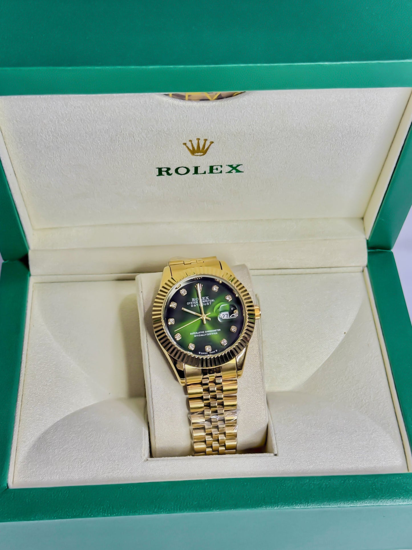 Royale Date Just Golden - Green Dial Edition