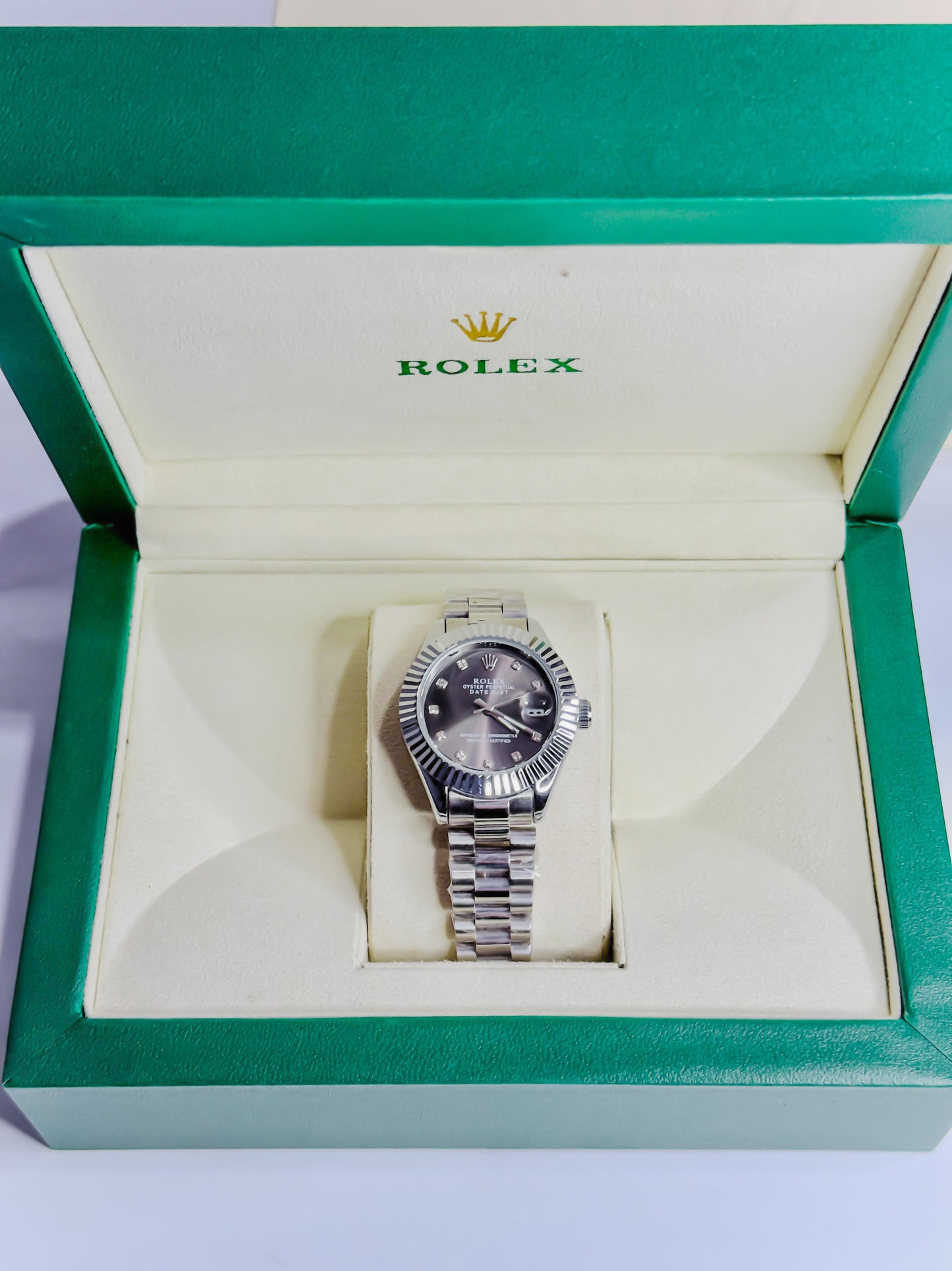Royale Date Just Silver - Black Dial Female Edition