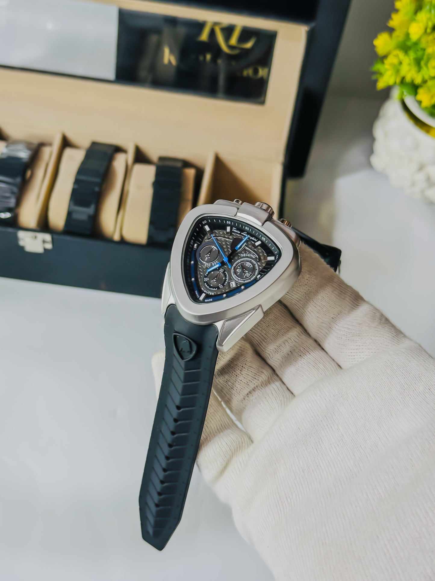 Lambo Black & Silver - Premium Strap Edition
