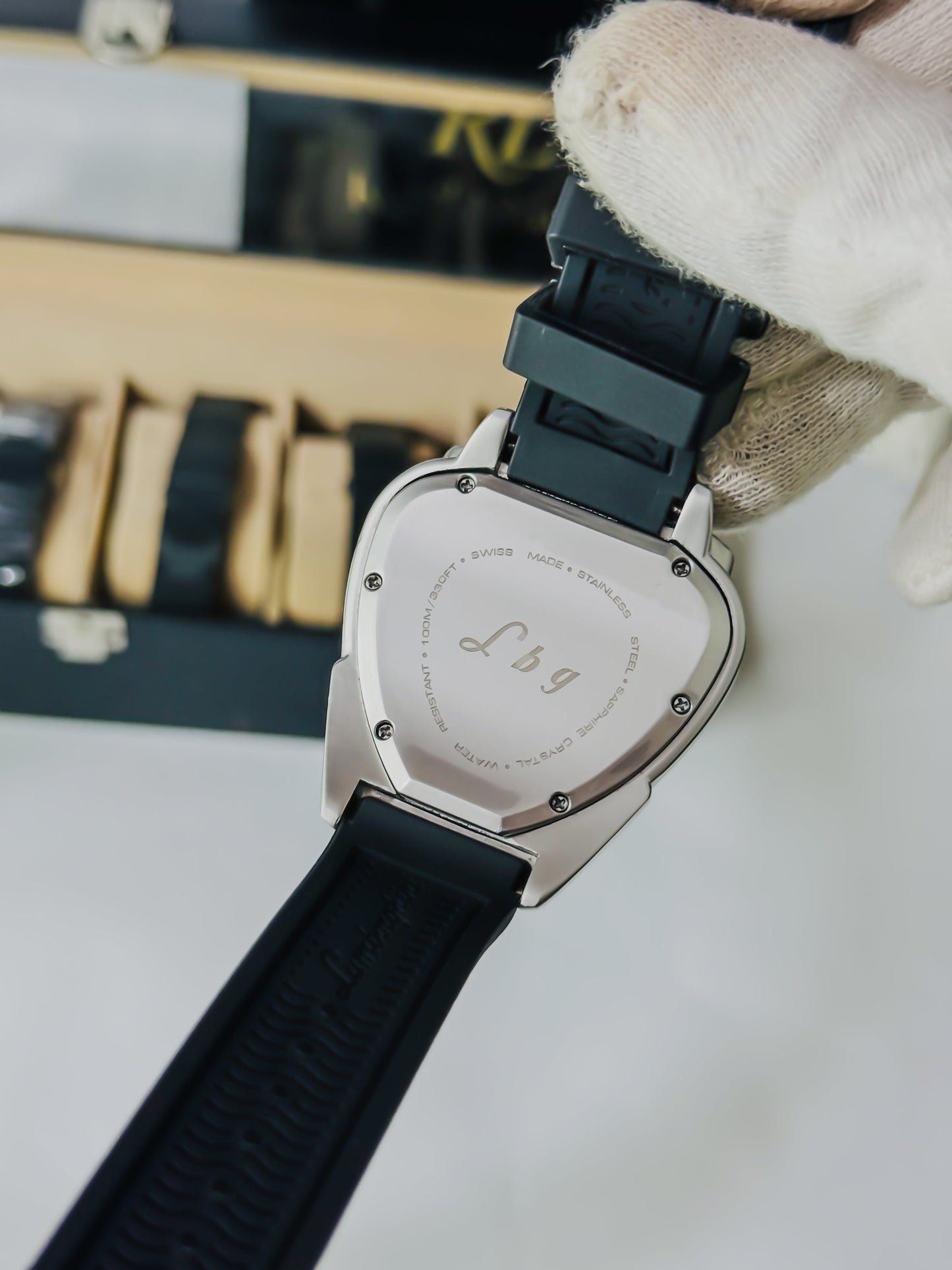 Lambo Black & Silver - Premium Strap Edition