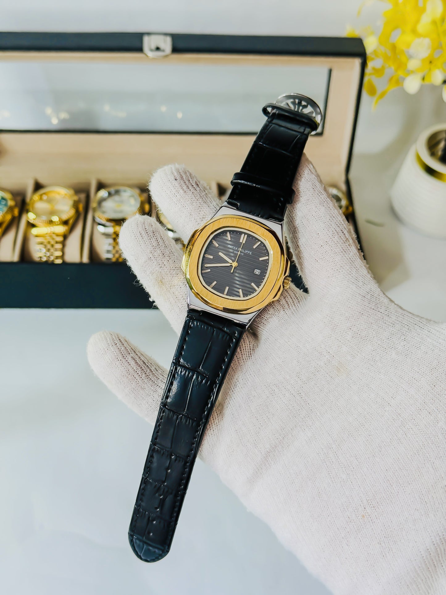 PP Two Tone Dial - Black Leather Edition